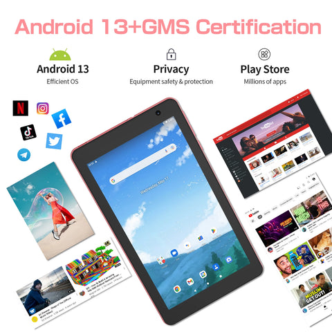 منتج عالي الجودة! تابلت PRITOM مقاس 8 بوصات يعمل بنظام Android 13، 8 جيجابايت (4+4 قابلة للتوسيع) ذاكرة وصول عشوائي 64 جيجابايت، 1 تيرابايت قابلة للتوسيع، شاشة IPS 1280x800، بطارية 5000 مللي أمبير، كاميرا مزدوجة، واي فاي